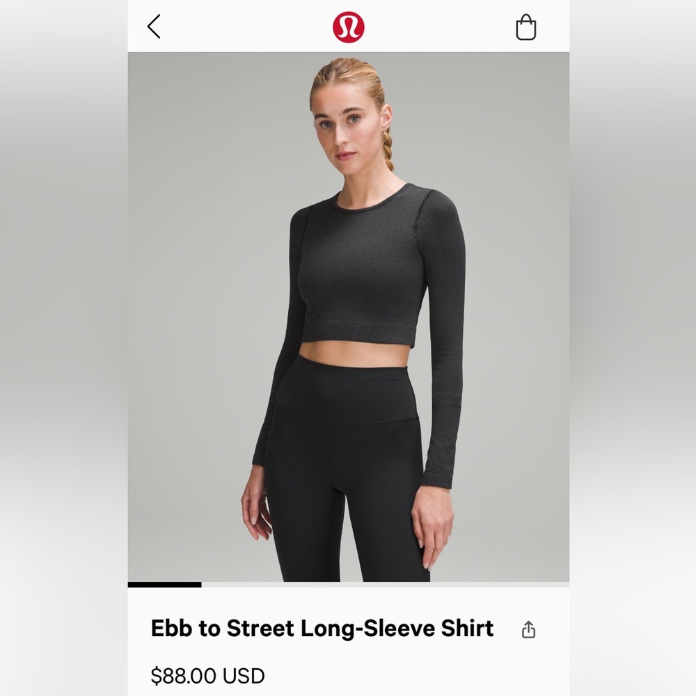 EUC Ebb to Street Long Sleeve Ribbed Top